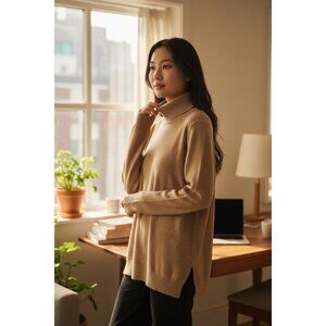 NEW Charter Club Womens XL 100% Cashmere Turtleneck Top Sweater  Luxury Chic